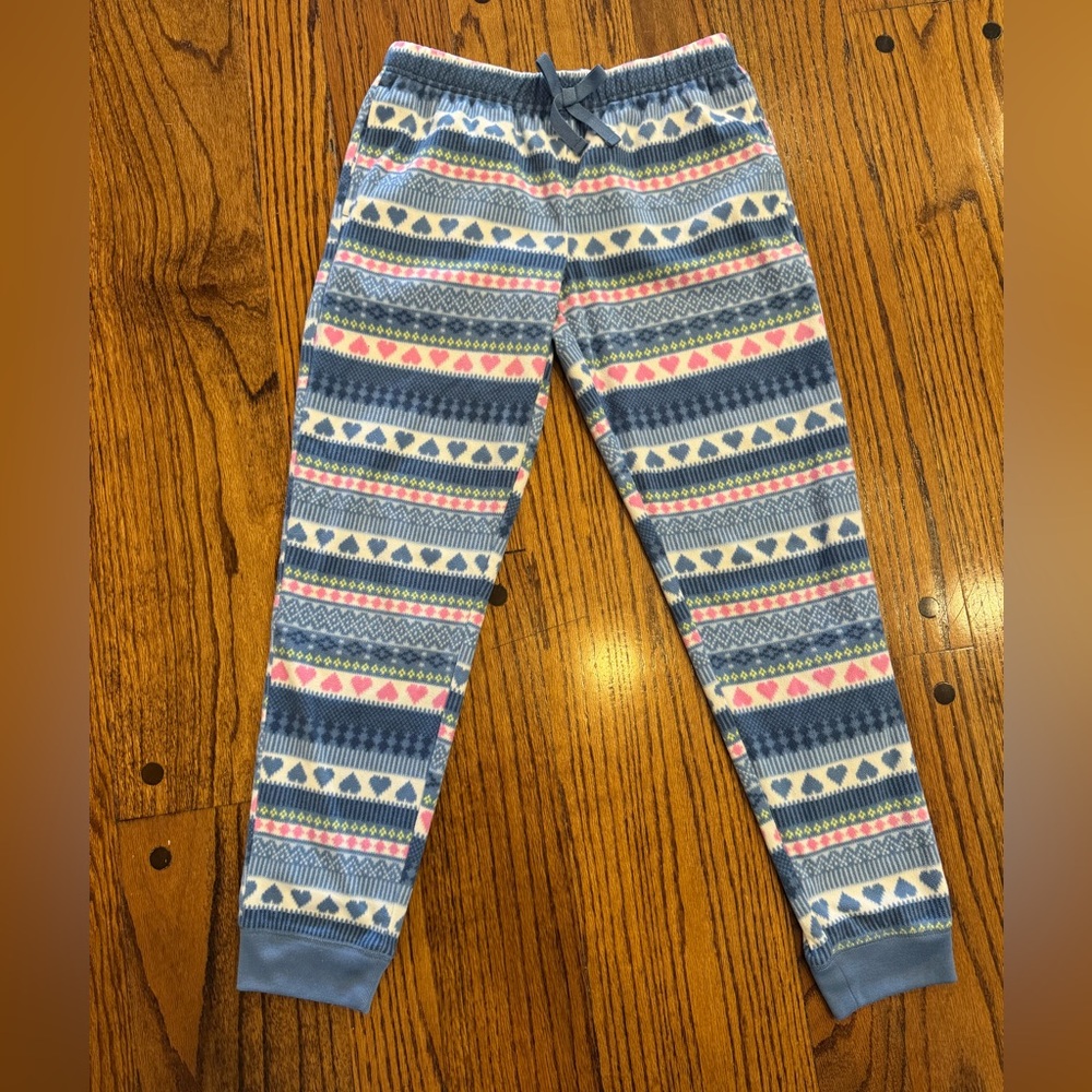 Old Navy Girls Patterned Blue and Pink Pajama Bottoms